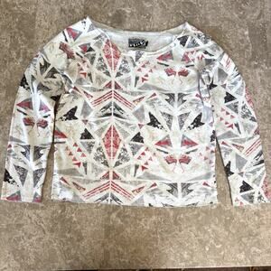Volcom Geometric Print Long Sleeve Top- Medium